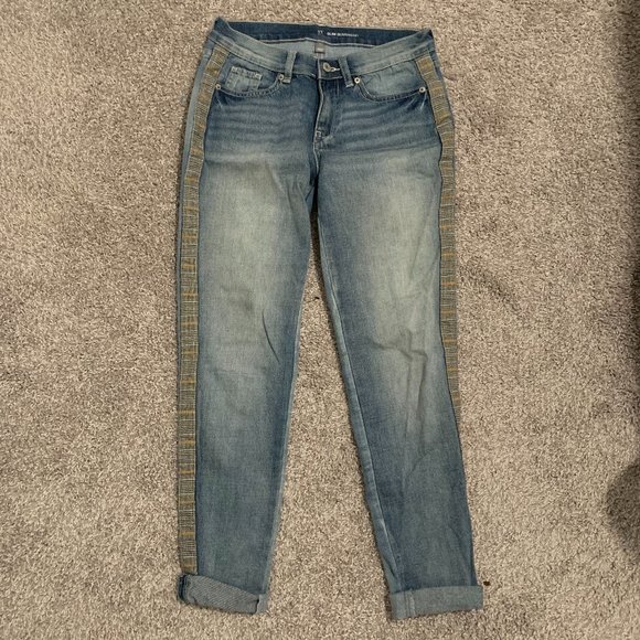 New York & Co Slim Boyfriend Light Wash Jeans - Picture 1 of 2